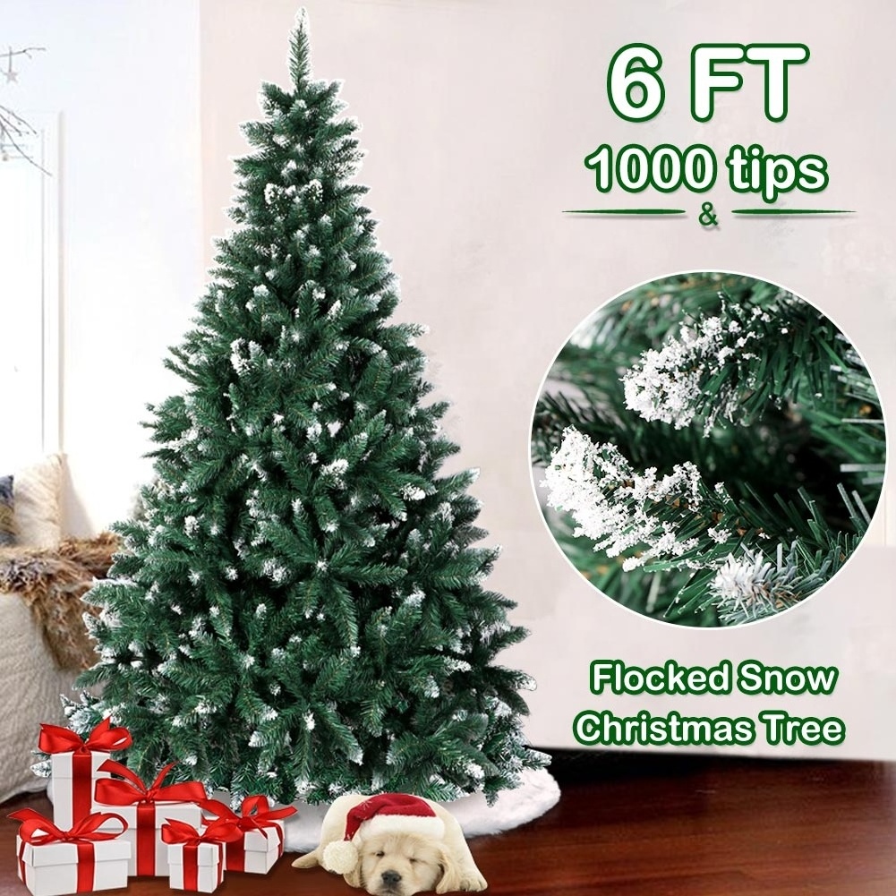 OurWarm Customized Outdoor Indoor Arbol De Navidad Christmas Decoration supplies Flocked Christmas Tree