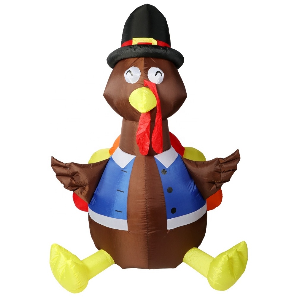 Ourwarm Animated Blows up Turkey Outdoor Thanksgiving Inflatables Yard Decoration