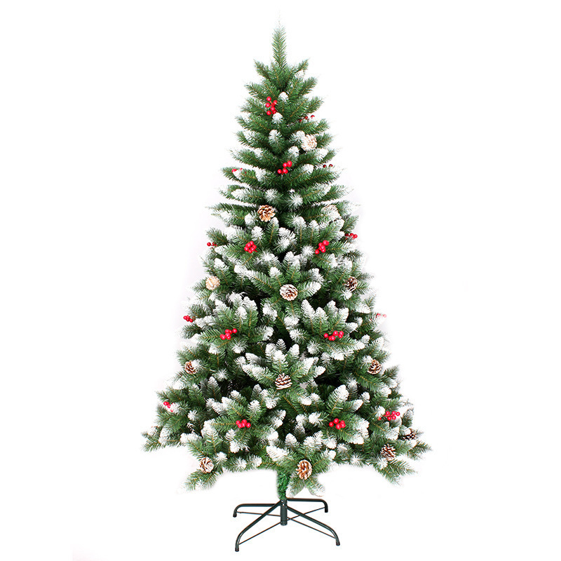 2023 OurWarm Wholesale PVC Luxury Flocked Big Automatic Snow Pre Lit Luxury Artificial Christmas Tree