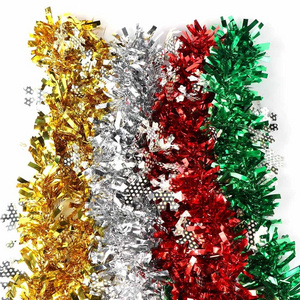 OurWarm 2M Plastic Xmas Tree Decoration Color Garland Christmas Tinsel