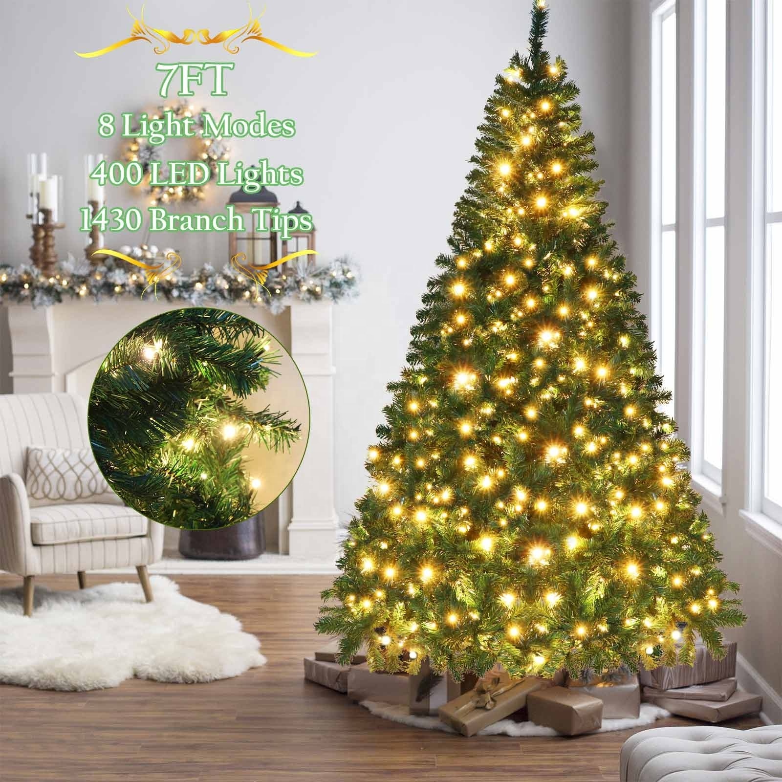 OurWarm Customized Outdoor Indoor Arbol De Navidad Christmas Decoration supplies Flocked Christmas Tree