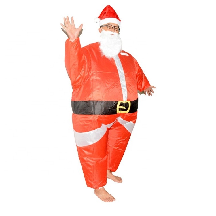 Ourwarm Christmas Cartoon Walking Costume Cedar Tree Reindeer Santa Claus Holiday Party Giant Inflatable Costume for Adults