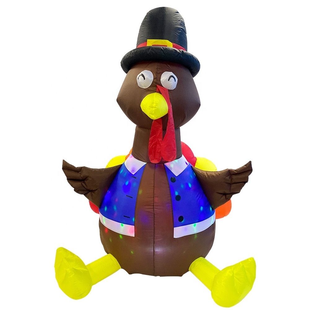 Ourwarm Animated Blows up Turkey Outdoor Thanksgiving Inflatables Yard Decoration