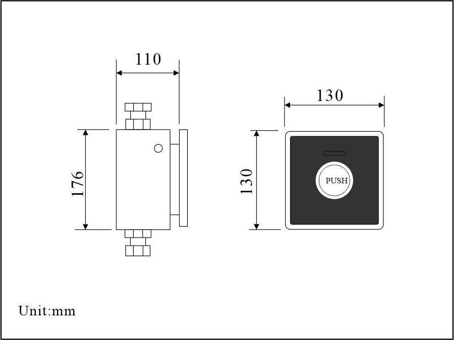 Sensor and Manual Toilet Flush Valve Touch Free Urinal Flusher Touchless Flush