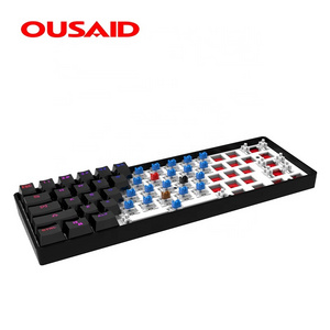 Ousaid keyboard DK61S DIY wireless hotswappable Gateron optical switch 60% slim red switch rgb gaming mechanical