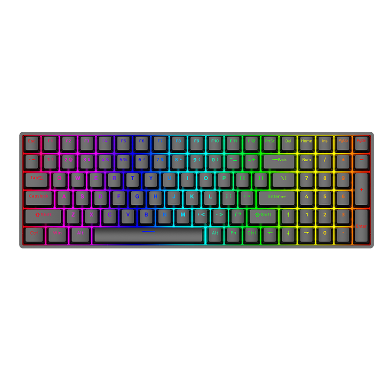 OUSAID DK100  RGB Wireless Mechanical Keyboard DIY Gamer Gaming Keyboard PBT ABS Keycaps  red switch