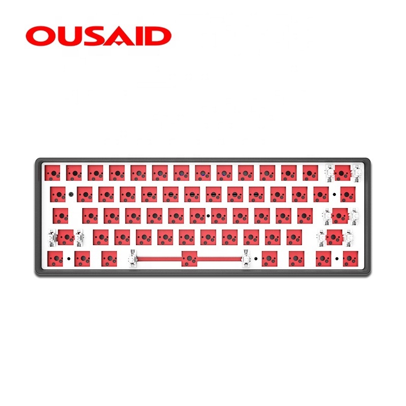 Ousaid keyboard DK61S DIY wireless hotswappable Gateron optical switch 60% slim red switch rgb gaming mechanical