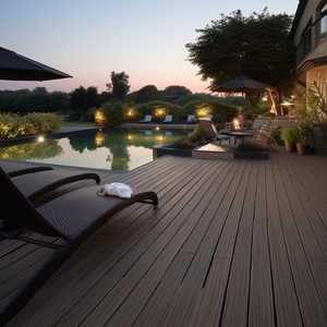 Hot Direct Sale Plastic Composite Flooring PVC Decking Anti-UV Water Proof Deck Wood Grain Surface Veneer For Swimming Pools