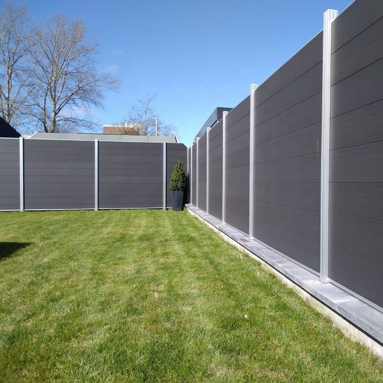 cheap price wpc composite wood plastic composite vinyl fence with garden and terrace used