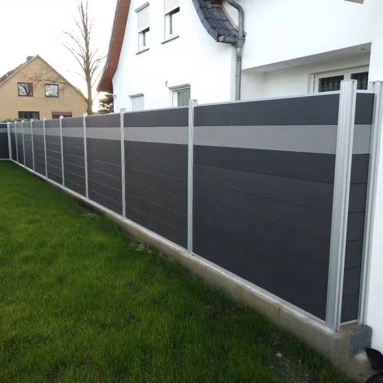 cheap price wpc composite wood plastic composite vinyl fence with garden and terrace used