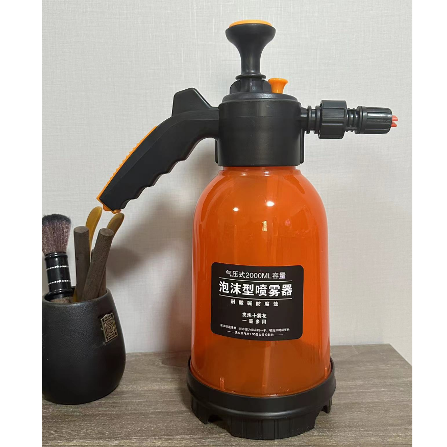 Factory Car Pressure Washer 2L Orange Manual Snow Foam Pump Sprayer