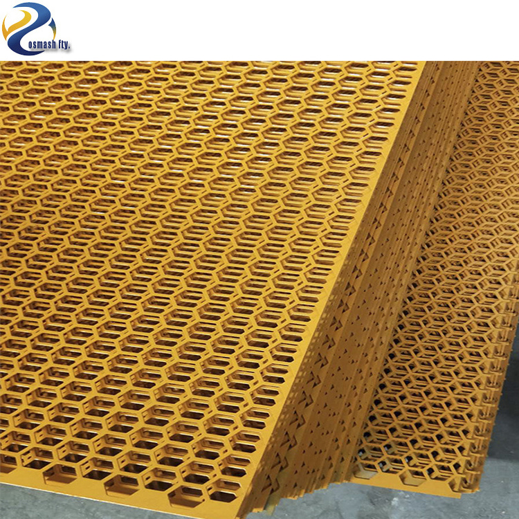 Hexagonal polyvinyl chloride coated aluminum grille with high-quality perforated metal mesh