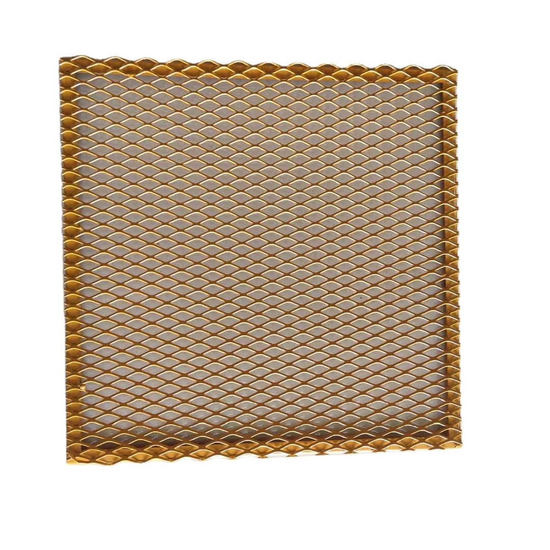 Anping China decorative expandedAuto Front Aluminum Black Diamond Expanded Metal Wire Mesh  metal aluminum mesh grill  for car