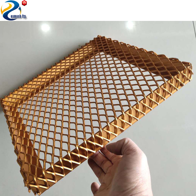 Soundproof decorative aluminium expanded metal mesh ceiling