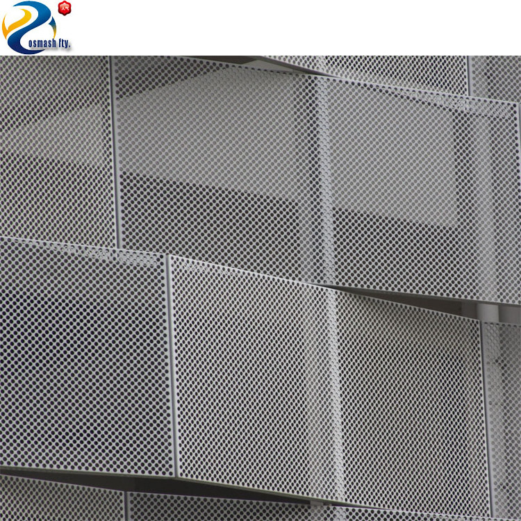 Easy Installation Materials Curtain Wall Decorative Metal Panels Perforated Facade Panel