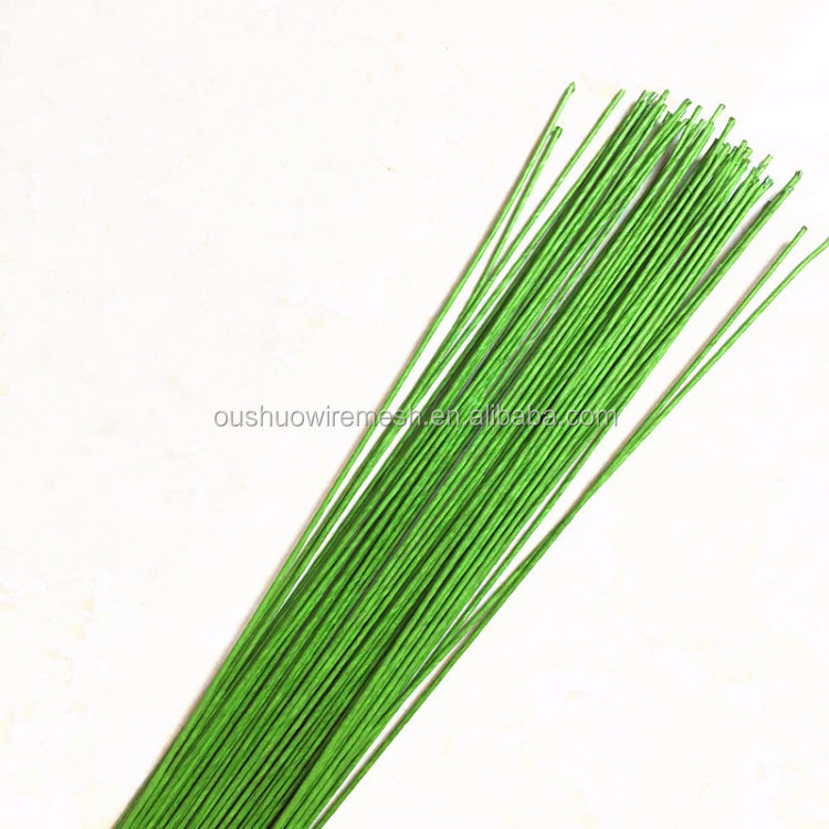 Decorative Garland Paper Wrapped Flower Stem Green Craft Wire for Artificial Flowers and Garlands