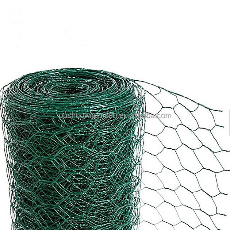 Green PVC coated hexagon net metal wire mesh for wedding decoration and floral crafts