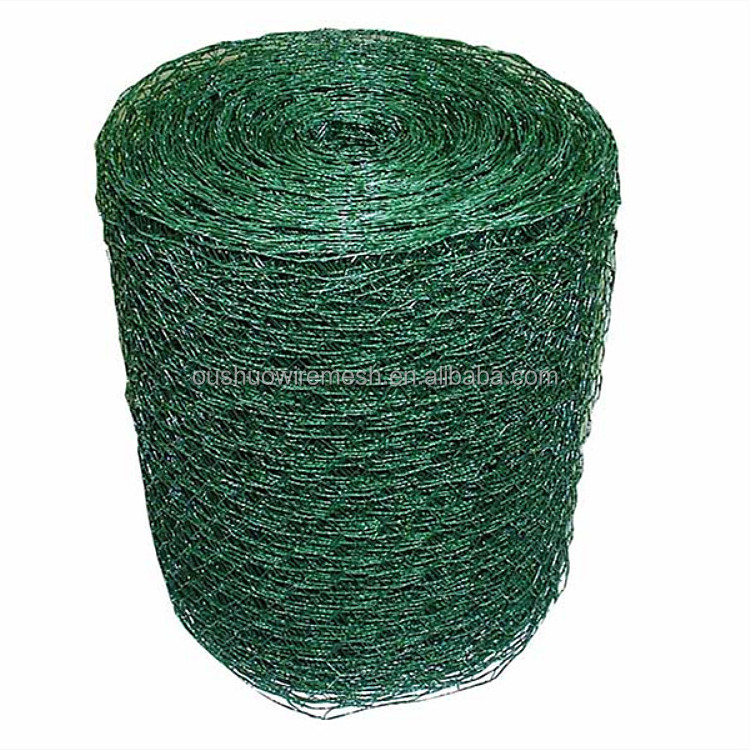 Green PVC coated hexagon net metal wire mesh for wedding decoration and floral crafts