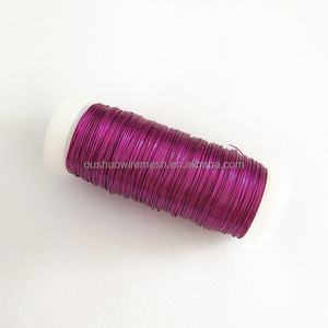 0.35mm x 50m rose pink colored beading jewelry wire flexible metal craft wire for handmade and jewelry accessories