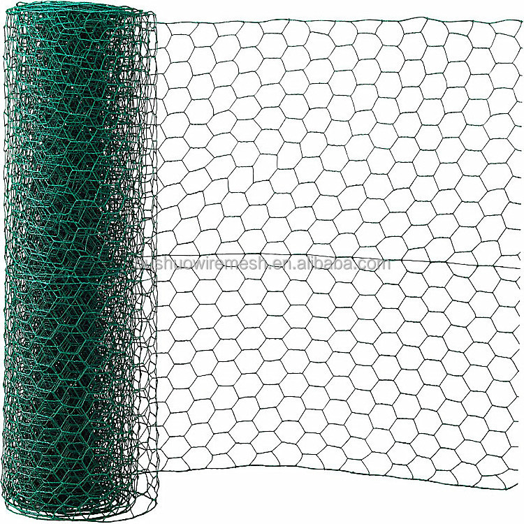 Green PVC coated hexagon net metal wire mesh for wedding decoration and floral crafts