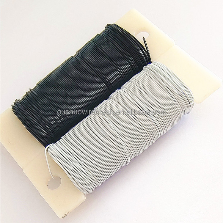 DIY Craft Flexible Metal Thread Black Craft Thread 22 Florist Tie Wire for Wreath Making and Jewelry Crafts