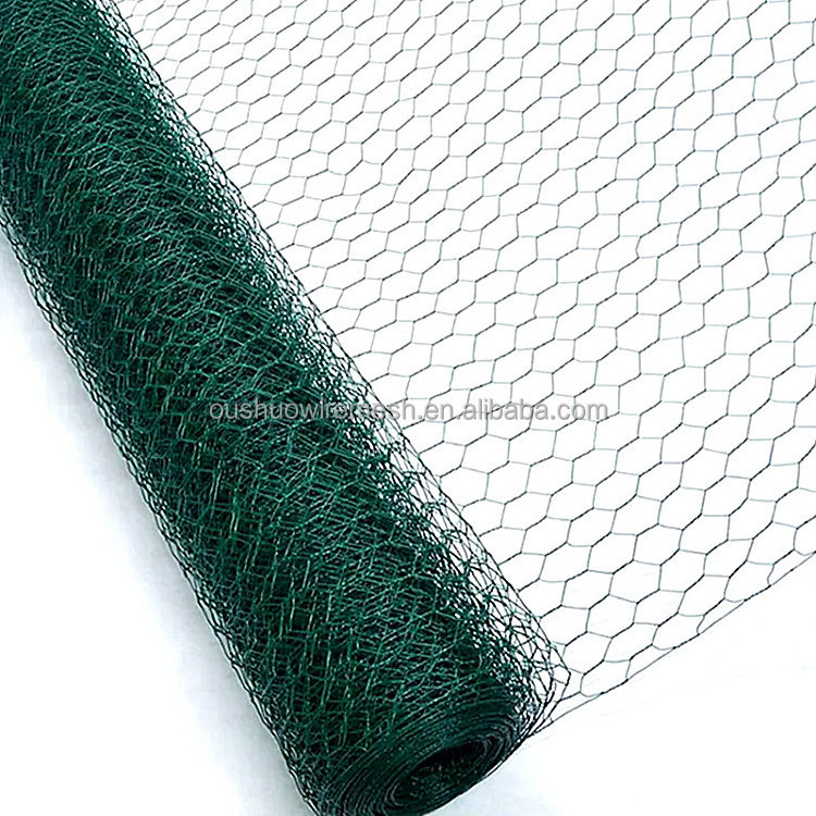 Green PVC coated hexagon net metal wire mesh for wedding decoration and floral crafts