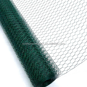 Green PVC coated hexagon net metal wire mesh for wedding decoration and floral crafts