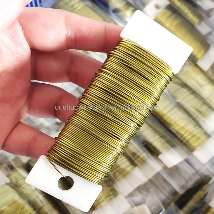 22 gauge 35 meters Green Wire art artificial wire Stem Wrap floral wire for decorative artificial flowers