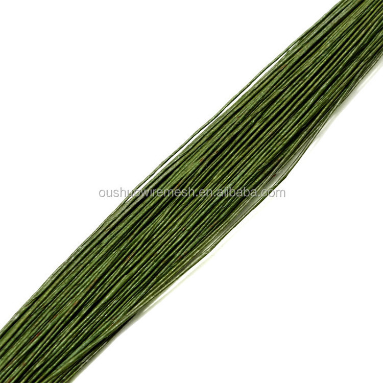 Decorative Garland Paper Wrapped Flower Stem Green Craft Wire for Artificial Flowers and Garlands