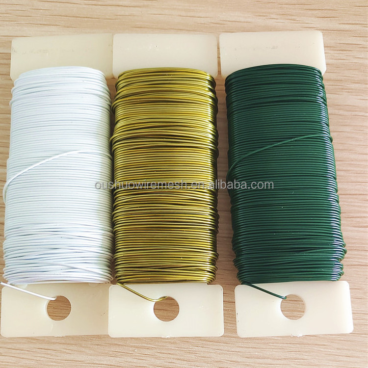 22 gauge 35 meters Green Wire art artificial wire Stem Wrap floral wire for decorative artificial flowers