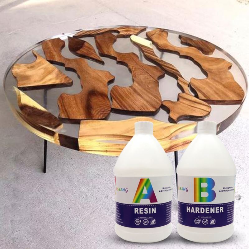 Popular product OSbang 1 gallon Clear Gloss Deep Pour Epoxy Resin AB Glue  for Art, Epoxy River Tables,Molds