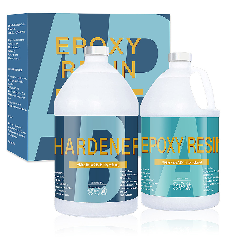 Osbang New Product 2 Gallon Per Set Pendants Clear Epoxy AB Glue OS-820 Epoxy Resin Liquid Glue MSDS Double Components Adhesives