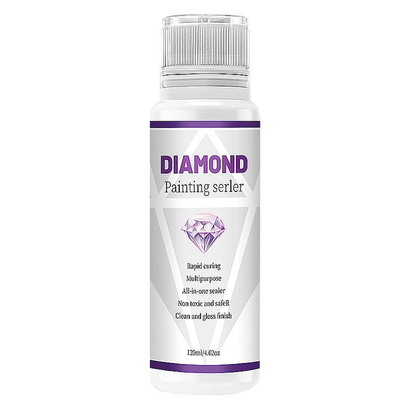 Diamond Painting Sealer 120ML, 5D Diamond Painting Glue Permanent Hold & Shine Effect Sealer for Diamond Painting and Puzzle