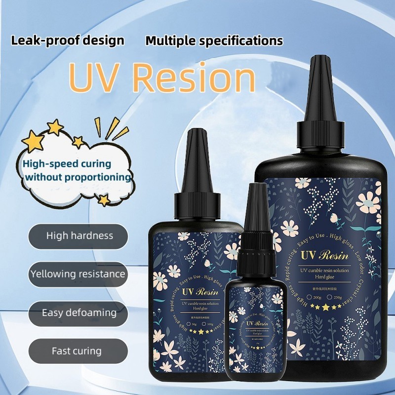 Osbang manufacturer hard uv resin flat bottle 50g 100g 200g uv resin glue for jewelry production