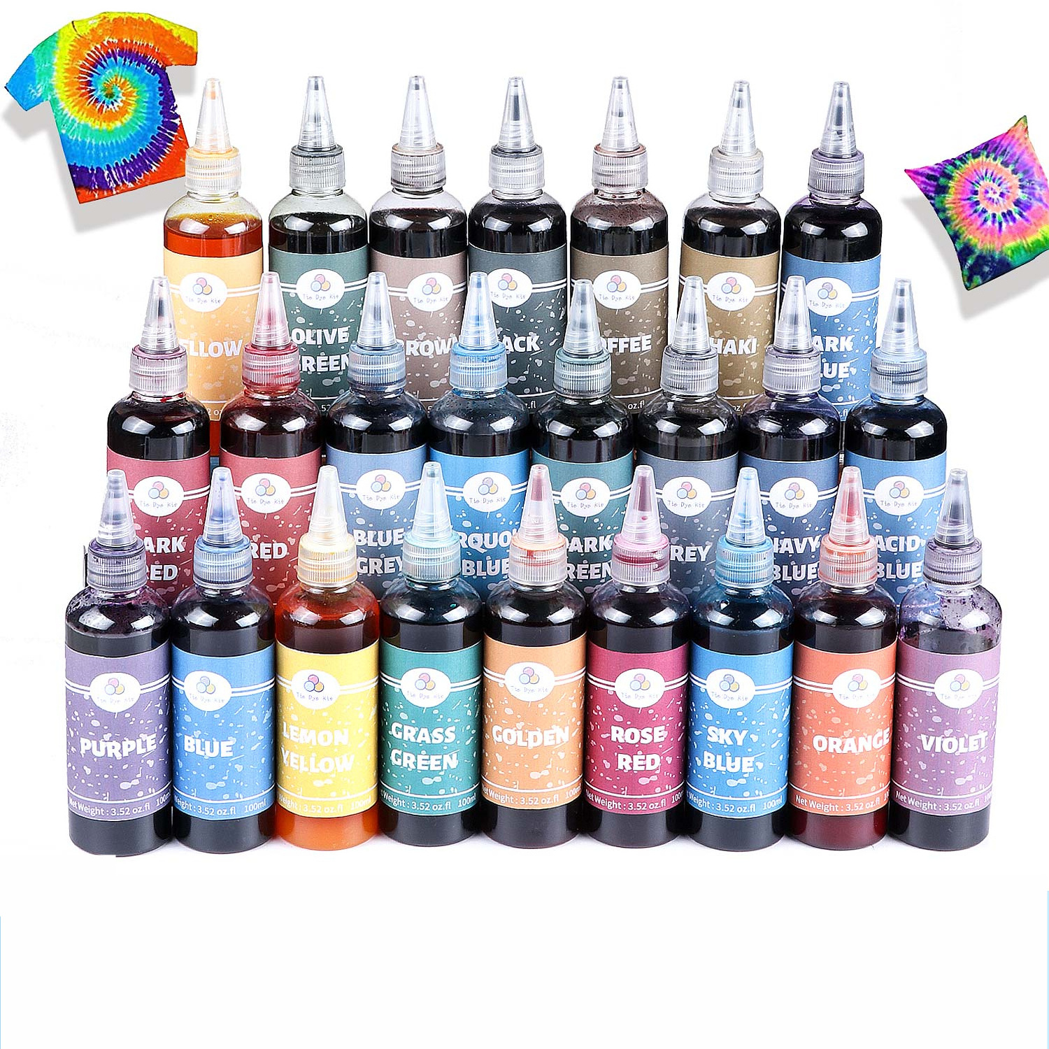 Tie dye kit paint - 12 colors - tie dye paint set for Kids Adults  for shirts hoodie leggings t shirt  DIY