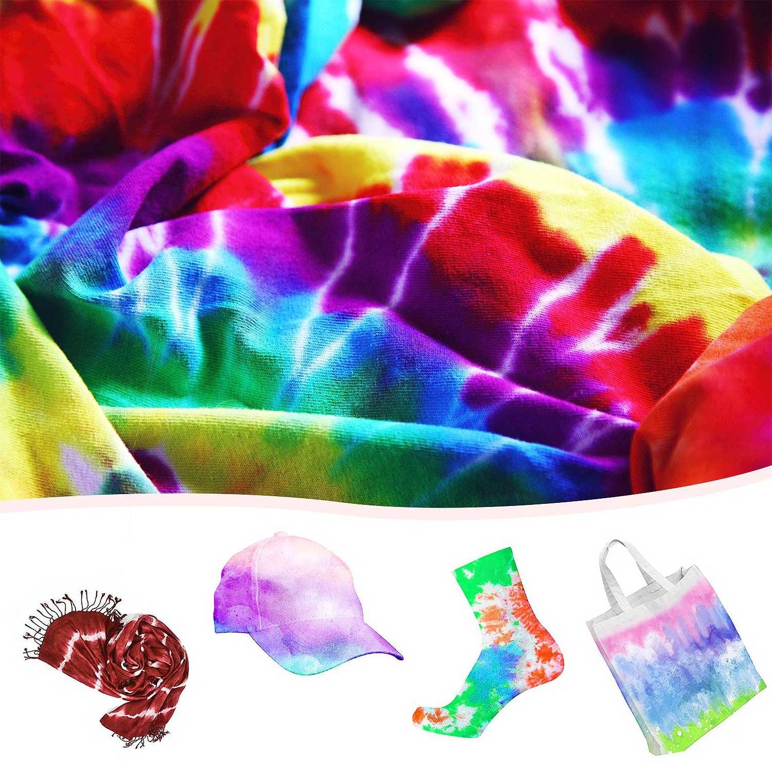 Tie dye kit paint - 12 colors - tie dye paint set for Kids Adults  for shirts hoodie leggings t shirt  DIY