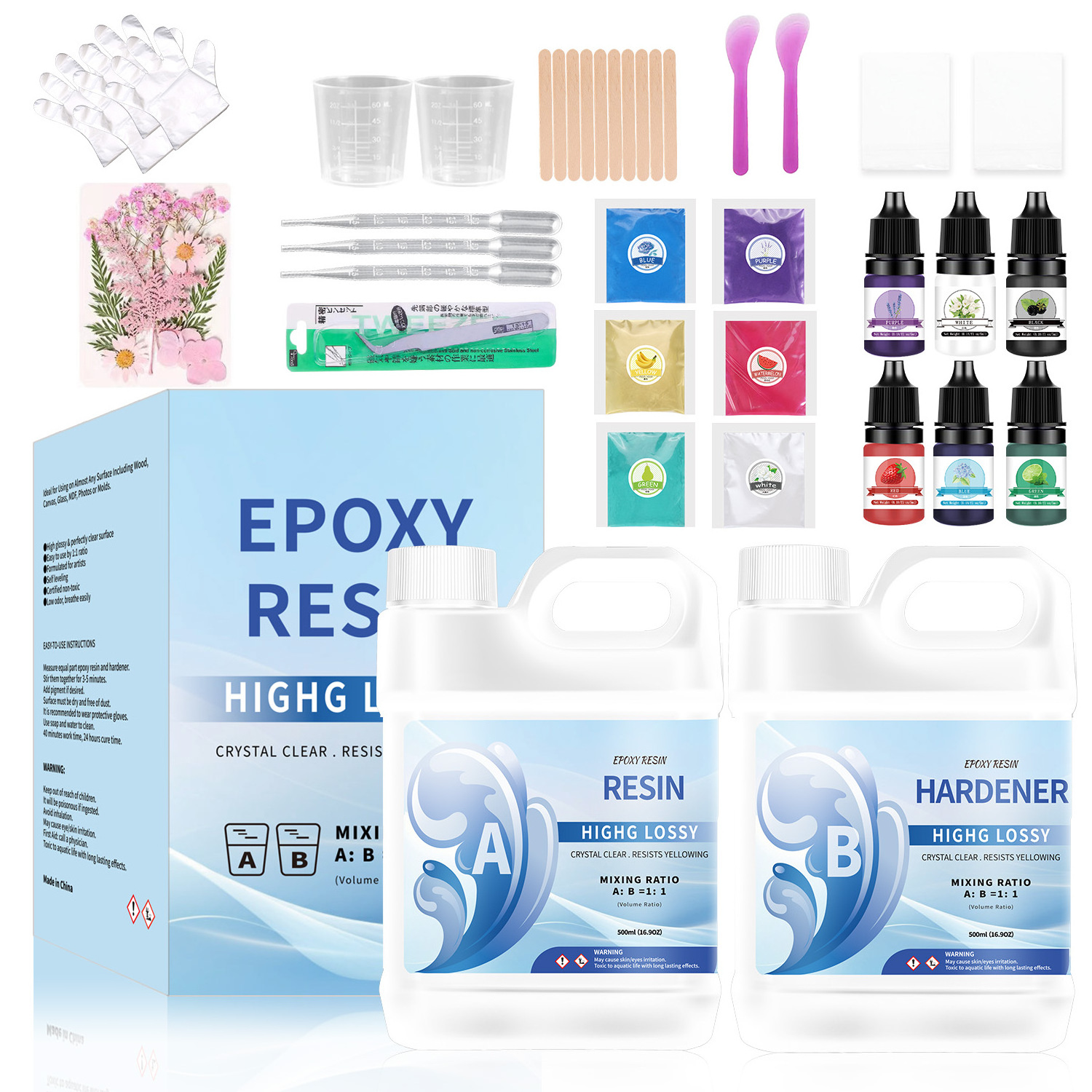 Osbang OS-820 Epoxy Resin Epoxy A:B=1:1 for Art Craft Accessaries Factory Wholesale 20kg Per Set MSDS Packing Table 12 Months