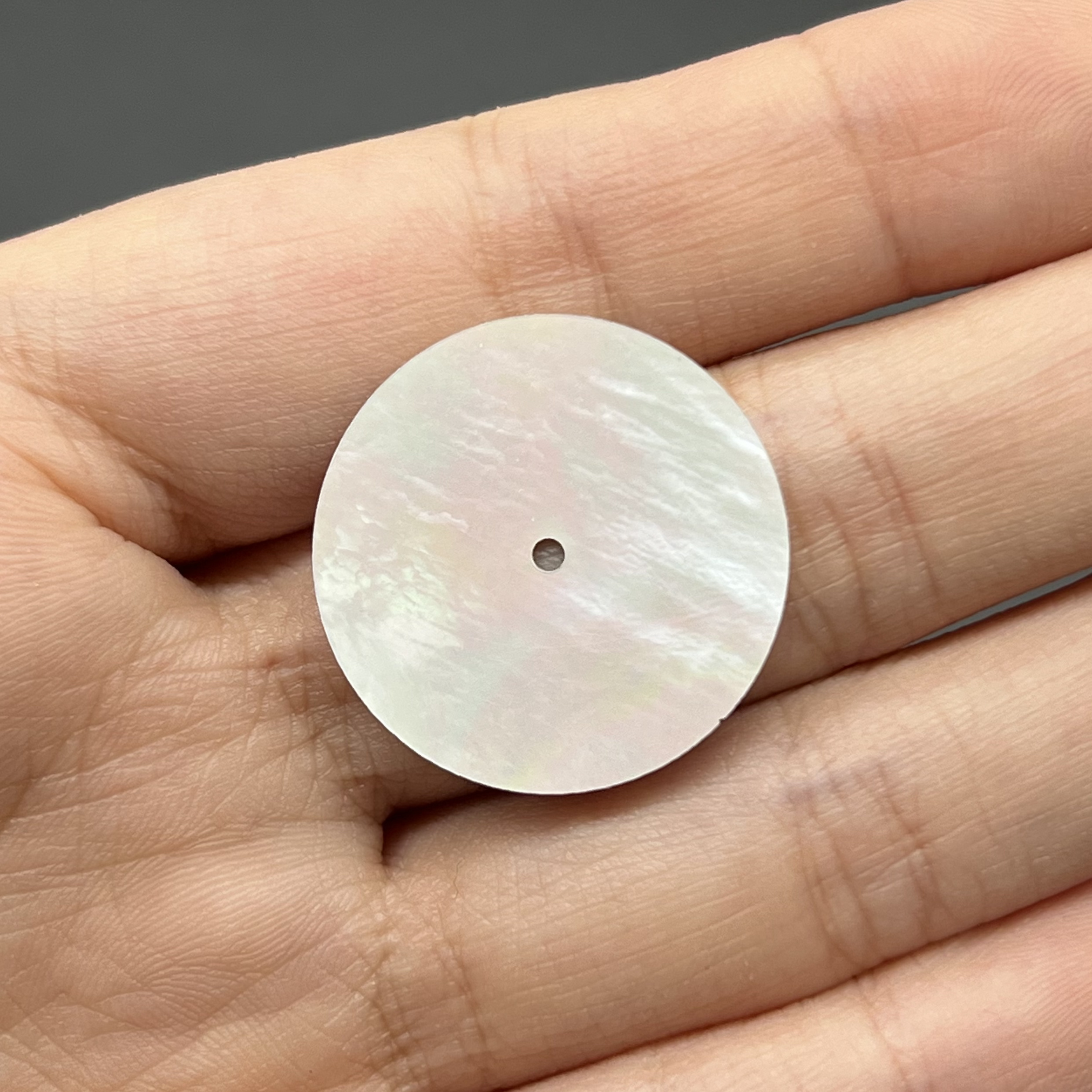 B grade mother of pearl watch part, with base plate for watch dial