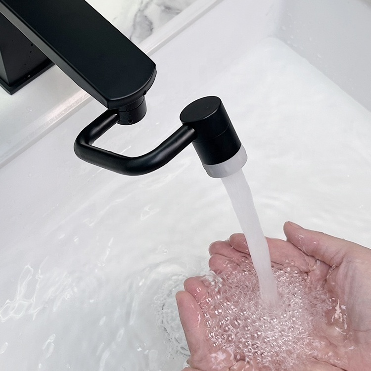 Hot Sell1080 Rotating Faucet Extender Universal Splash Filter Faucet Big Angle Rotating Robotic Arm Water Nozzle Faucet Extender