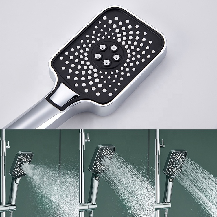 Multifunctional bathroom shower sets thermostatic with LED display shower faucet wall mount rainfall shower faucet system