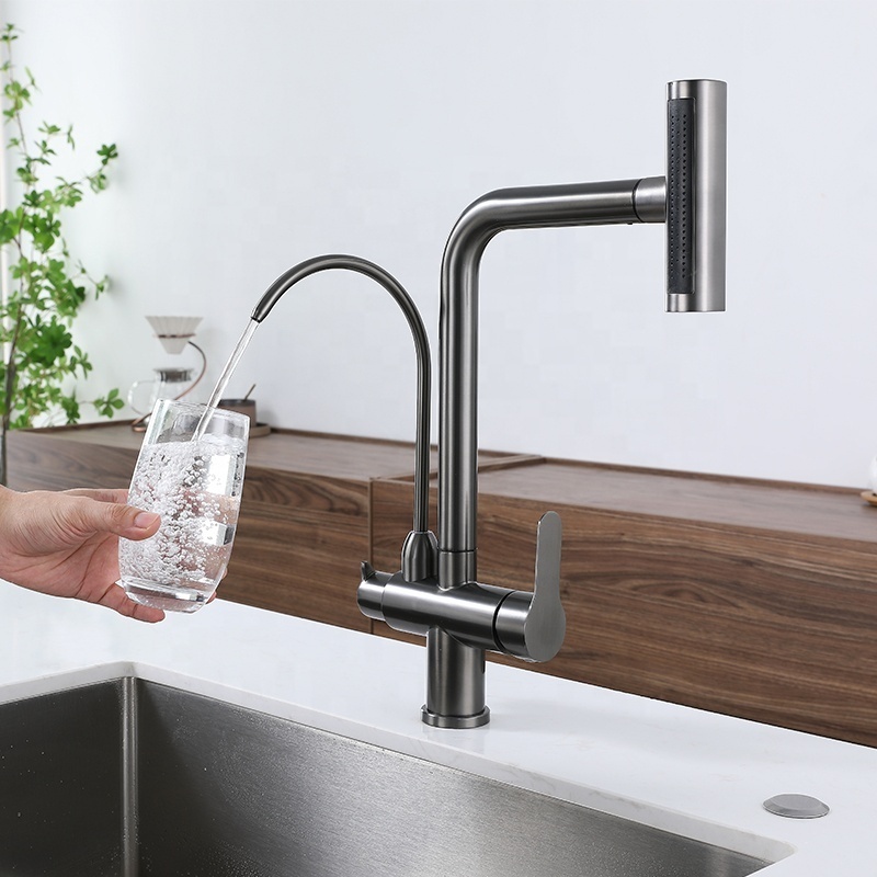 Three-in-One water tap  Kitchen Faucet SUS304 hot and cold multiple sink taps Drinking Filtered Water Kitchen Faucet