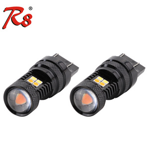 R8 Dual Color White & Yellow LED Signal Bulb 5.5W 600LM DC 10-30V Turn/DRL Car Switchback LED Light Bulbs 1157 3157 7443