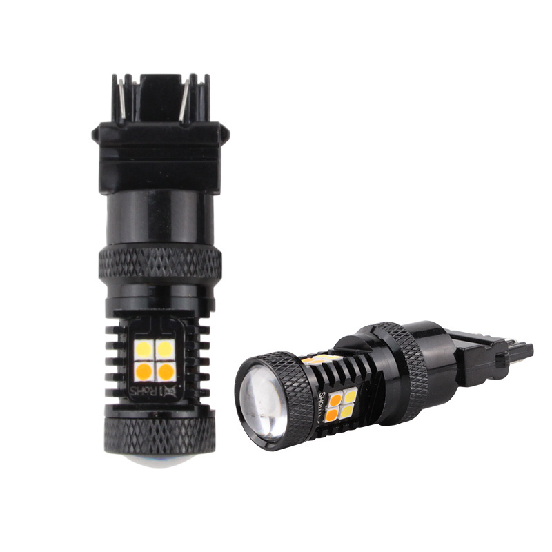 Wholesale 1157/BAY15D 7443 3157 LED Switchback 3030 16SMD Amber LED Turn Light White LED DRL Signal Light Auto Light Bulbs