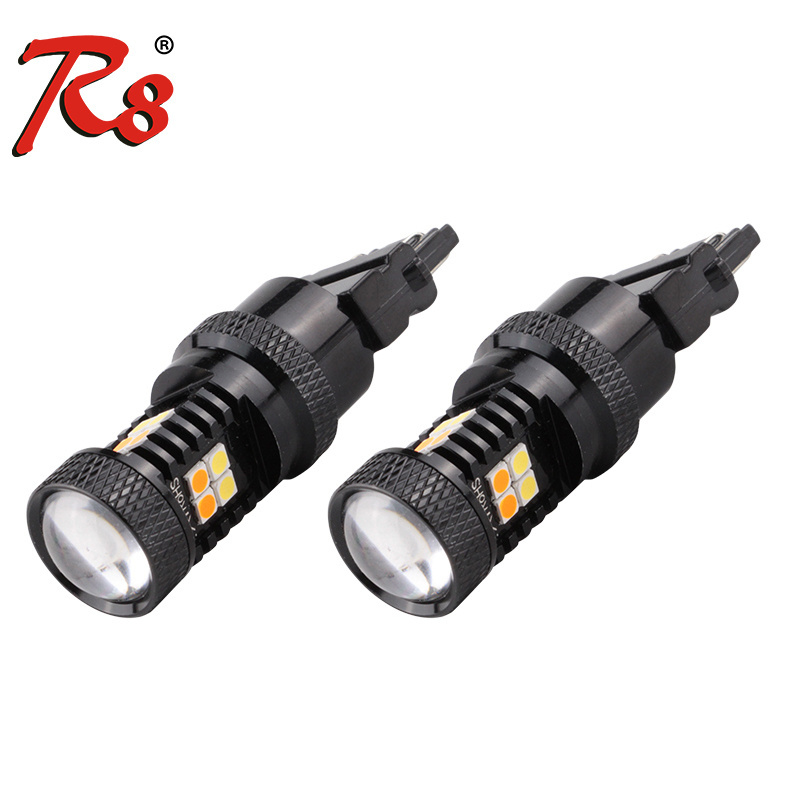 Wholesale 1157/BAY15D 7443 3157 LED Switchback 3030 16SMD Amber LED Turn Light White LED DRL Signal Light Auto Light Bulbs