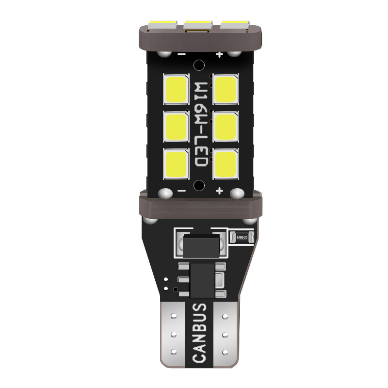 T15 Car Automotive LED Reversing Light Bulbs DC12V 600LM 4.5W 2835*15SMD Polarity Free High Brightness W16W No Error Canbus Free