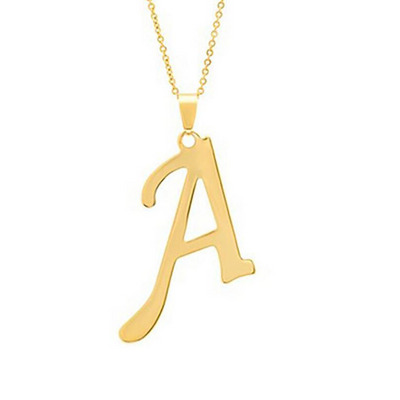 316L Stainless Steel 18K Gold Wholesale Initial Letter Pendant Necklace