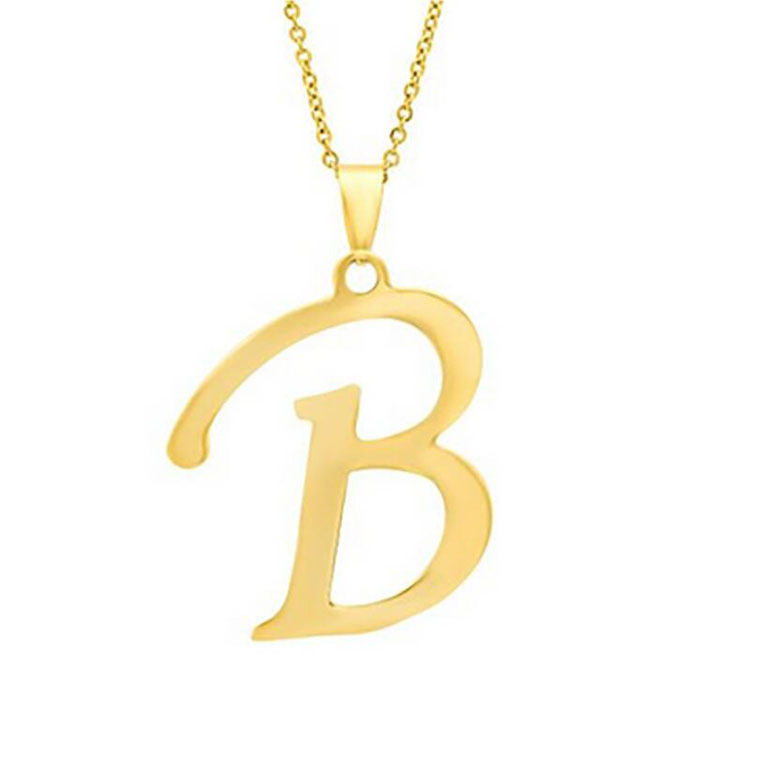 316L Stainless Steel 18K Gold Wholesale Initial Letter Pendant Necklace