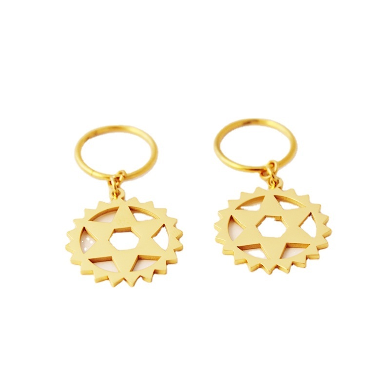 High Quality 316L Stainless Steel 24K Plated Gold Jewelry Kiribati Gold Earrings