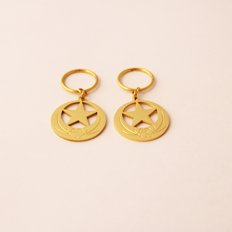 High Quality 316L Stainless Steel 24K Plated Gold Jewelry Kiribati Gold Earrings