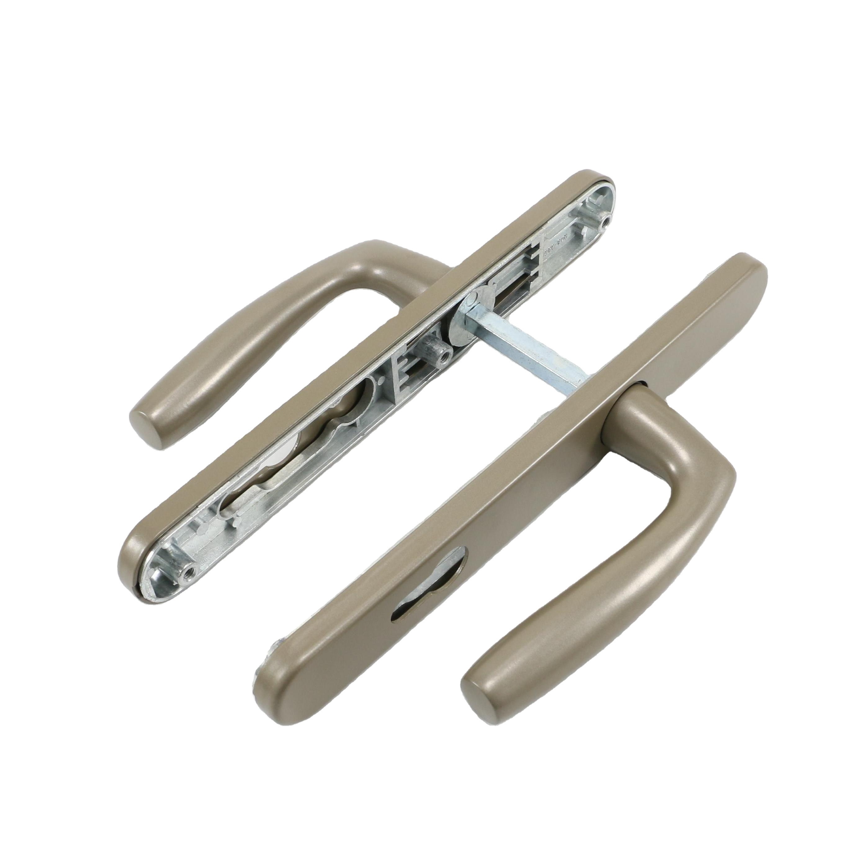 Hardware Accessories Durable Sliding Door Lock Handle Popular in Iraq Lever Front Door Handle On Long Plate